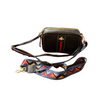 Small Crossbody Bag Black with 2 different adjustable straps