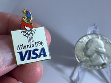 Olympic Memorabilia Atlanta 1996 VISA Vintage Tack Pin T-941