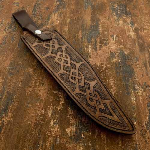 HAND MADE BY IMPACT CUTLERY CUSTOM DAMASCUS BOWIE KNIFE CROWN ANTLER HANDLE - Picture 11 of 12