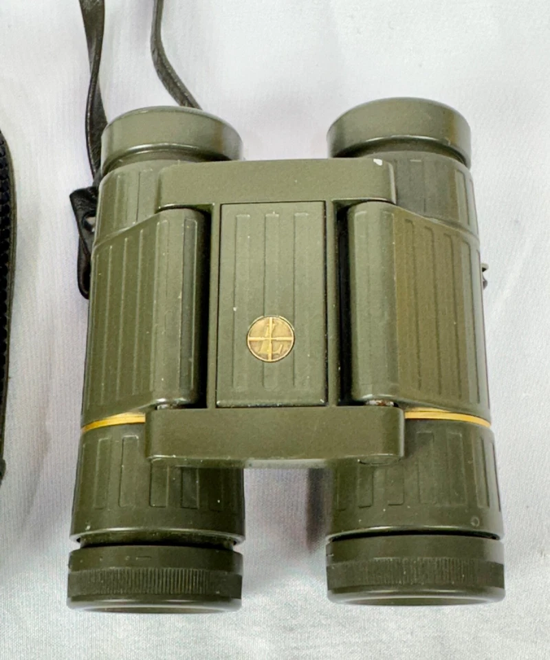 Vintage Compact Green Leupold 7x20A Gold Ring Binoculars w/Case Made in Portugal - Image 2 of 4