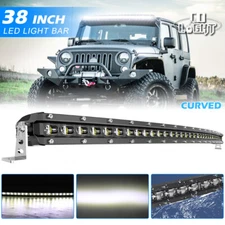 Curved 38" 50000LM Slim Projector LED Light Bar For Jeep Offroad Driving Truck