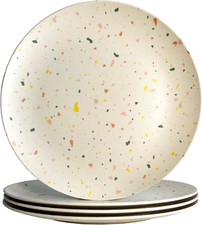 4 Pack Reusable Bamboo Plates - Non-Toxic Toddler and Kids Plate, Dishwasher ...