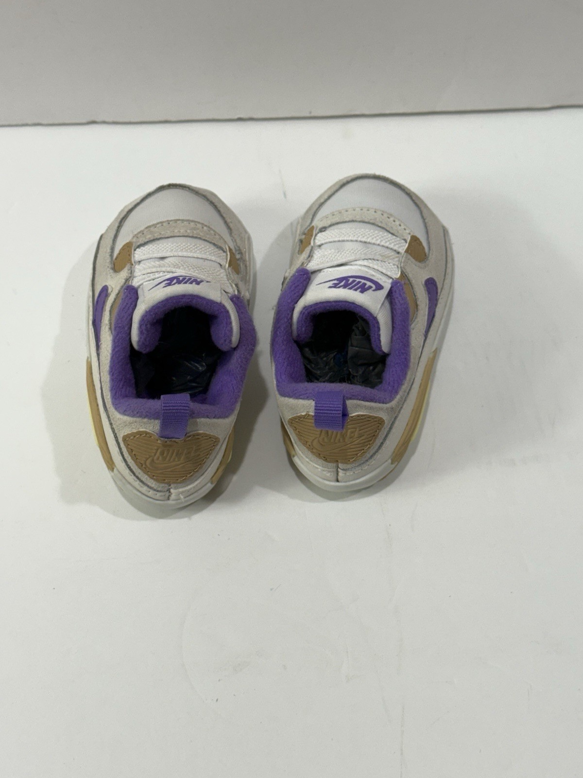 PONY Scarpe Nike Max 90 culla neonata taglia 4 bianco fantasma gomma giallo action uva