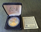 2000 Tri Color 24k Gold Gilded American Silver Eagle 1 oz Coin .999 Silver UNC