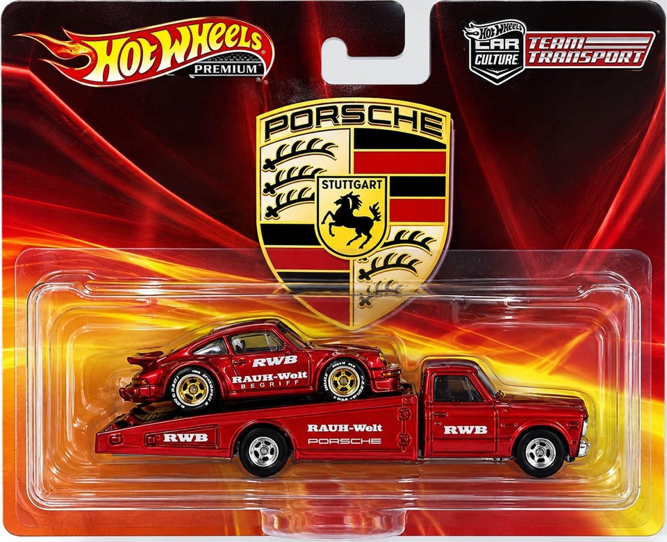 Custom Hot Wheels Team Transport PORSCHE 934 Turbo RSR on a Ramp Tow ...