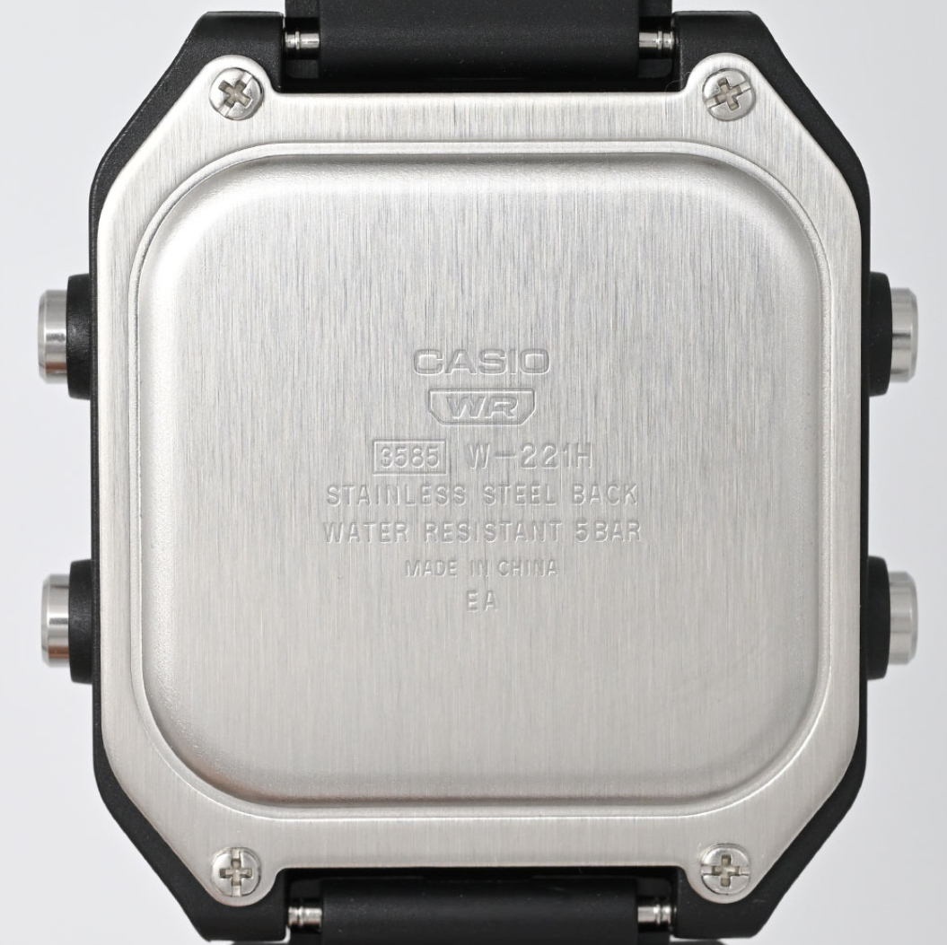 CASIO Collection STANDARD Watch W-221H-1AJF W221H1A 2026 Black