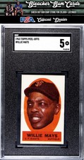 1963 Topps Peel-Offs Willie Mays Instruction Back SGC 5