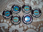 Lot Of 6 1960s Mattel Hot Wheels Redline Vintage Button / Badges