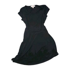 Michael Kors Black Scoop Neck Cap Sleeve Fit & Flare Knee Dress XS