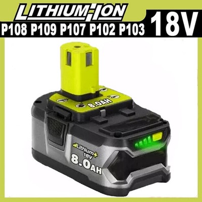 8.0Ah Akku Für Ryobi One Plus 18V Li-Ion RB18L50 P108 P109 BID1821 Original