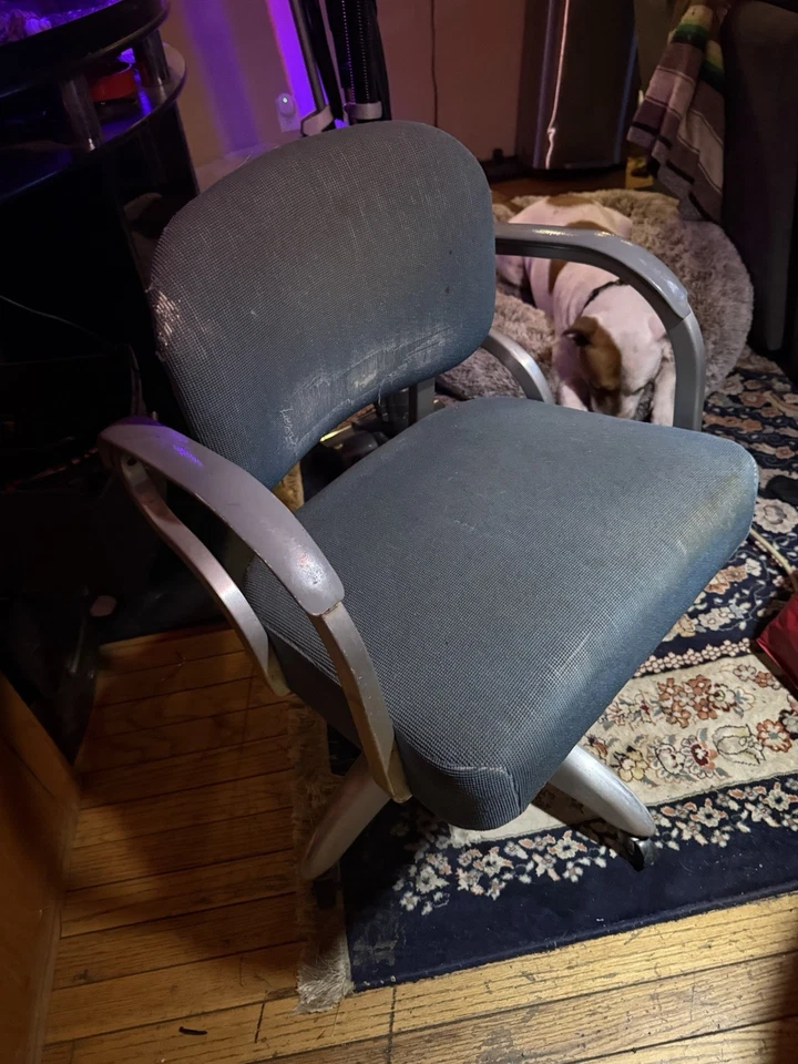 General Fireproofing Goodform Aluminum Office Chair Vintage Mid-Century - Image 2 of 4