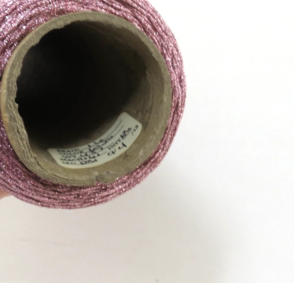 Kreinik Metallic Iron-On Embellishing Thread Pink #6120 - #16 Braid 437 Meters - Image 2 of 3