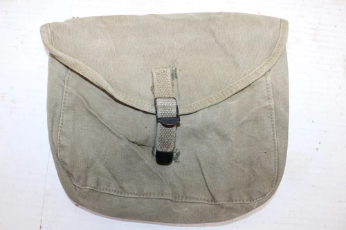 US Military Issue WW2 Era 1941 ARMY Meatcan Mess Kit Canvas Pouch Field Gear W7