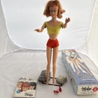 VTg 1962 Midge Doll Titian Redhead 1st Issue Box Correct Swimsuit Stand booklet