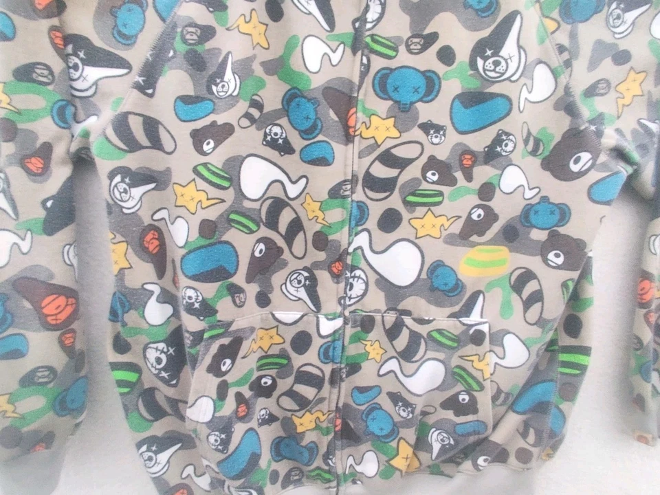 Sudadera con Capucha A Bathing Ape Baby Milo BAPE x KAWS Animal Kingdom 3XL Cremallera Completa 6135 Foto 3 de 4