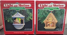 2 Hallmark Magic Keepsake Light And Motion 1987 Loving Holiday-Christmas Morning