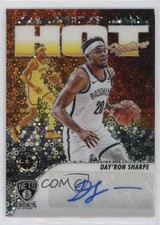 2023 NBA Hoops Premium Stock Hot Signatures Disco Prizm Day'Ron Sharpe Auto 12z3