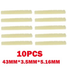10x Unbleached Bone Nut For Fender ST Guitar 43mm Stratocaster Tele Flat Bottom