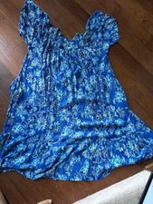 Blue Floral Bohemian Large Dress from India
