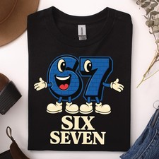 67 T- Shirt “SIX SEVEN” Cartoon-Zahlen Print. Graphic Look für Alltag & Freizeit