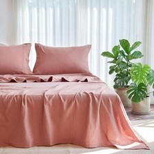 King Sheet Set 100 Cotton Bed Sheets Gauze 4 Pcs Mocha Brown Muslin King Sheets