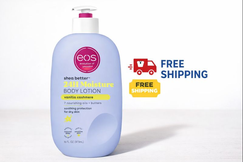 eos Shea Better Body Lotion Vanilla Cashmere, 24Hour Moisture Skin Care 16 fl oz