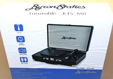 Byron Statics Attache Classic Turntable 3 spd Model KTS-601 Built-In Spkrs NIB