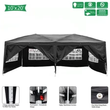 10'x 20' EZ POP UP Gazebo Famaly Party Canopy Tent Marquee Waterproof Sunshade