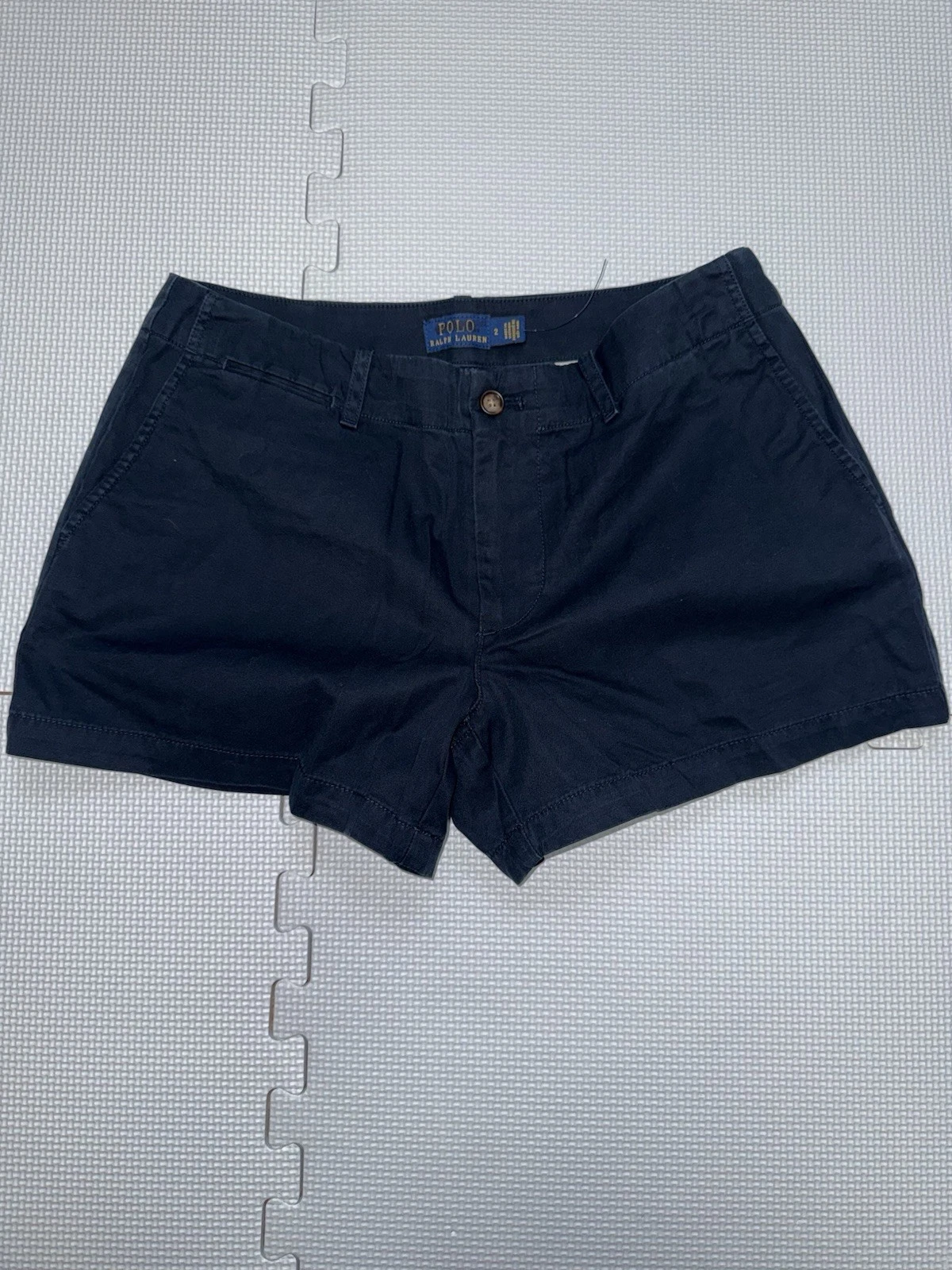 Polo Ralph Lauren Women’s Chino Shorts Navy/White Pony Size 2 NWOT Free Ship