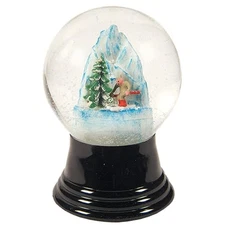 Alexander Taron PR1407 Perzy Snowglobe, Medium Skier, 5"H x 3"D, White