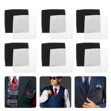 12 Pcs Suit Dress Pocket Square Accessories Men for Fabric Handkerchief