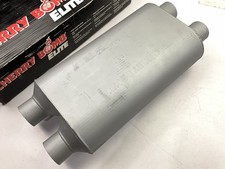 Cherry Bomb 7507 Elite Exhaust Muffler, 2-1/4" Dual Inlet, 2-1/4" Dual Outlet