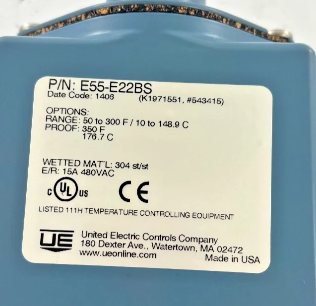 CONTROLES ELÉCTRICOS UNIDOS E55-E22BS 15 AMP 125/250 VOLTIOS Foto 2 de 4