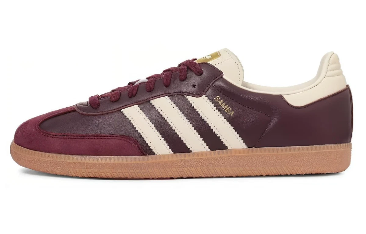 adidas Samba OG Maroon Cream White Gold W for sale | eBay