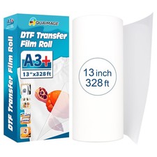 DTF Transfer Film Roll 13 Inch x 328ft A3 Double Sided Matte PET Film, Hot ...