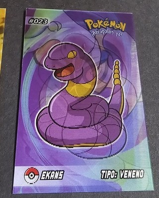 EKANS X ARBOK - POKEMON RARE 3D EVOLUTION CCG HOLO CARD