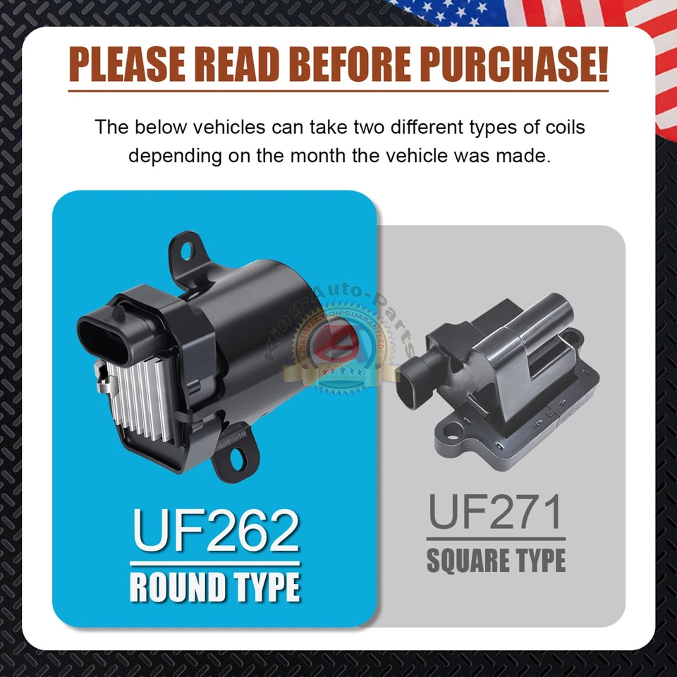 UF262 D585 Ignition Coils with Spark Plug Wires Chevy Silverado 1500 2500 GMC - Image 2 of 4