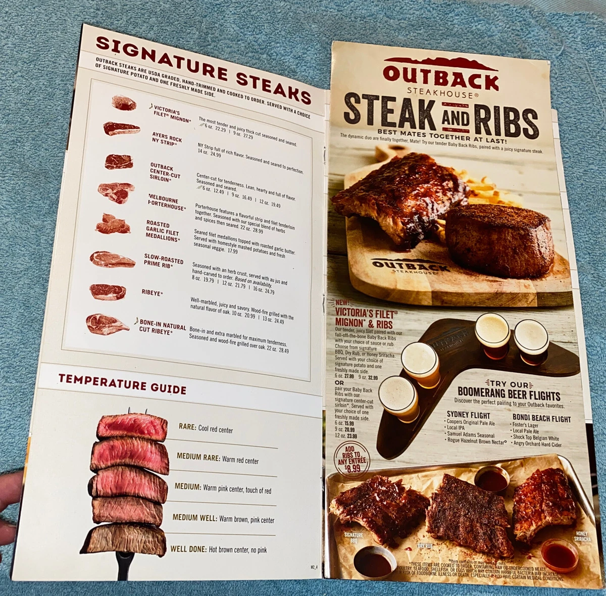 Outback menu and prices outlet