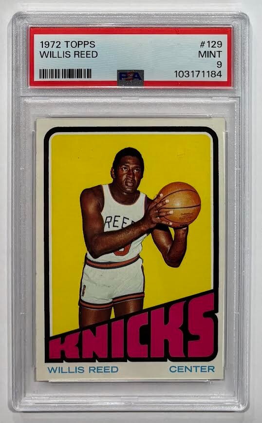 1972 TOPPS WILLIS REED #129 PSA 9