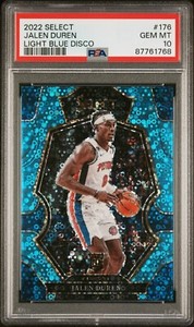 2022 Select Light Blue Disco #176 Premier Level Jalen Duren RC PSA 10 86/99