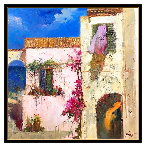 Pino Daeni Originale Olio Pittura su Tela Italiano Landscape Firmato Art Grande - Picture 3 of 5