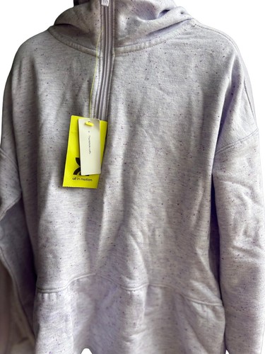All in Motion Girls Size L 10/12 Hoodie Pullover Thumbholes Pockets Purple - Picture 2 of 4