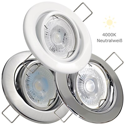 LED Einbaustrahler Alina 3W GU10 230V schwenkbar Einbauleuchte Spot neutralweiß