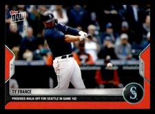2022 Topps Now Red Parallel #1027 Ty France Mariners 2/10