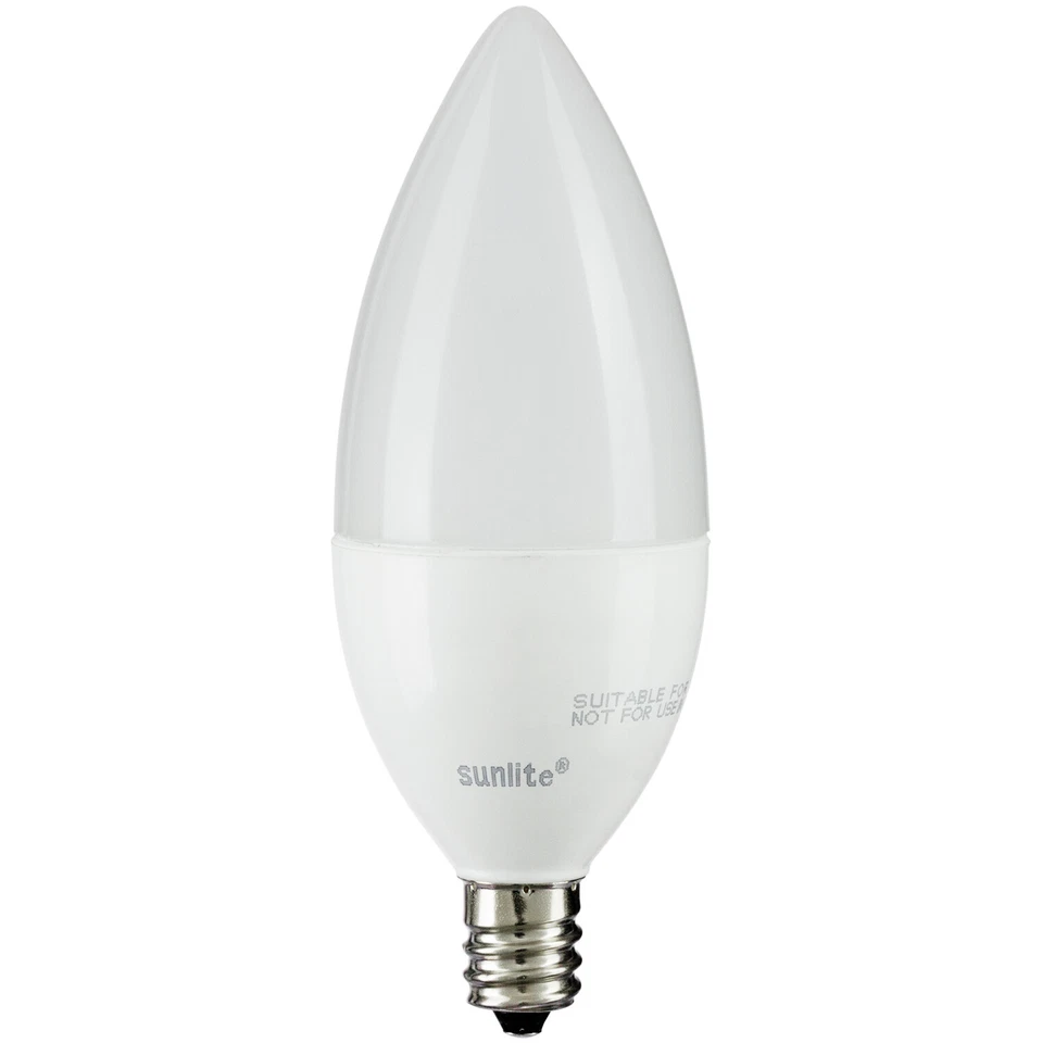 LED B11 Frost Torpedo Tip Chandelier Bulb 4.5W (40W) E12 30K Warm White - 6 Pack - Image 2 of 2