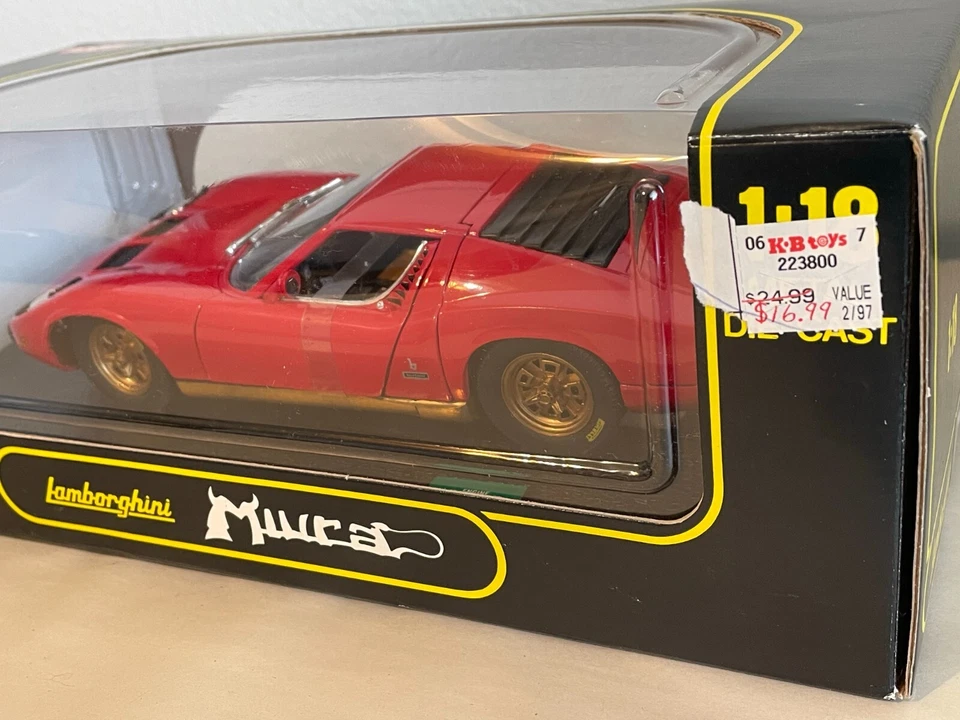 LAMBORGHINI MIURA ANSON 1:18 SCALE Red Die-Cast NEW - Image 4 of 4
