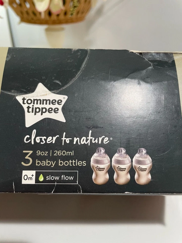 Juego de 3 biberones Tommee Tippee Closer To Nature 9 oz/260 ml flujo lento anti-co Foto 2 de 4