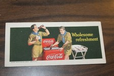 VINTAGE 1942 COCA COLA  WHOLESOME REFRESHMENT ADVERTISING BLOTTER