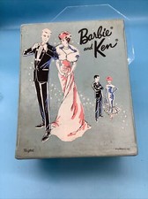 Vintage 1964 Barbie and Ken Blue Vinyl Doll Carrying Case Trunk,rare Original