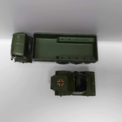 Vintage Dinky Toys 622 10 ton Army Truck + 673 Scout Car 1954-64